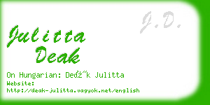 julitta deak business card